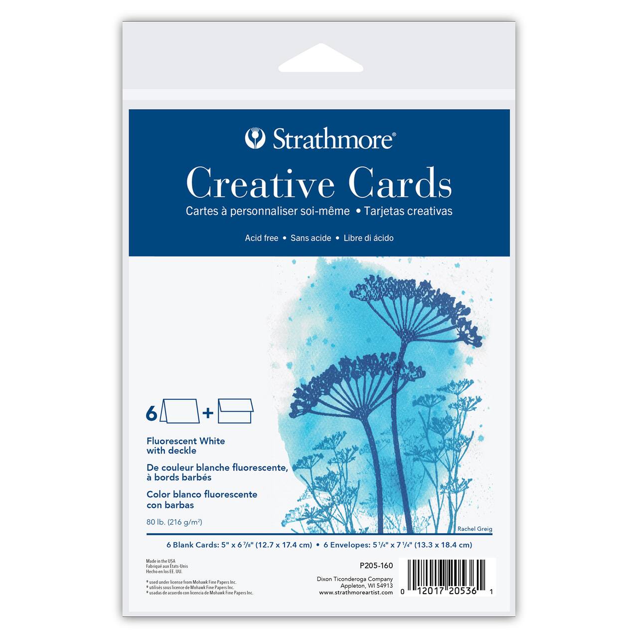 Strathmore® Fluorescent White Creative Cards & Envelopes with Deckle Edge
